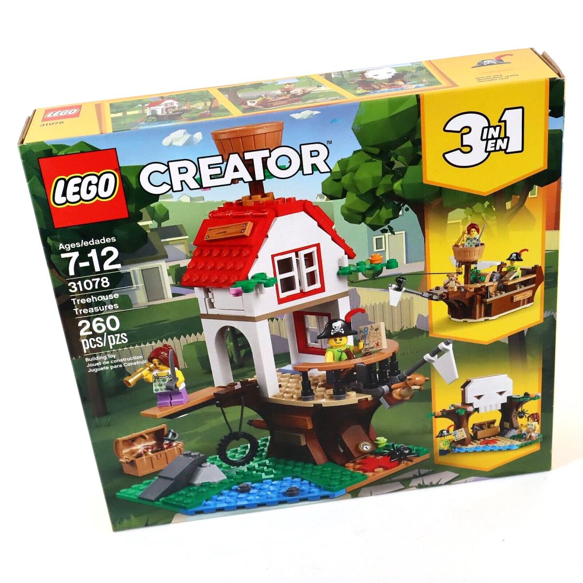 Lego Creator 31078 Treehouse Treasures 3 in 1 260pcs Pirate Ship Teddy Bear