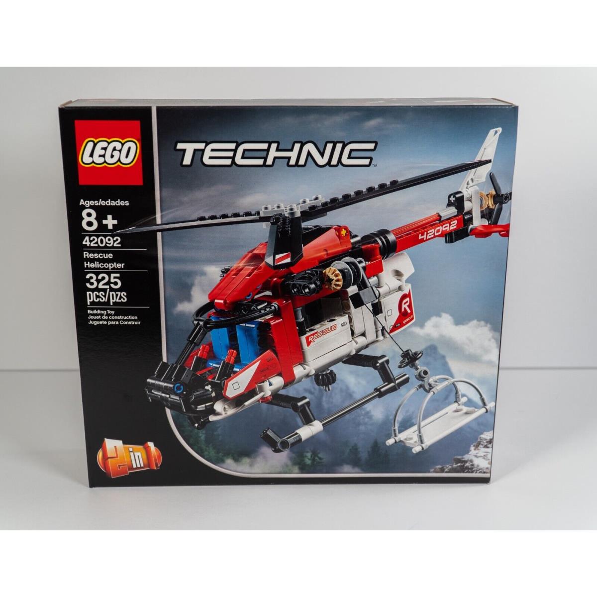 Lego Technic Rescue Helicopter 42092 325 Pcs Retired Set. New+sealed - Red