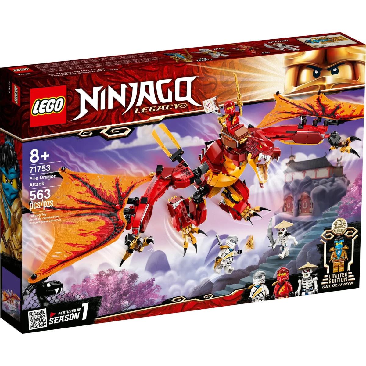 Lego Ninjago Fire Dragon Attack Set 71753 Retired