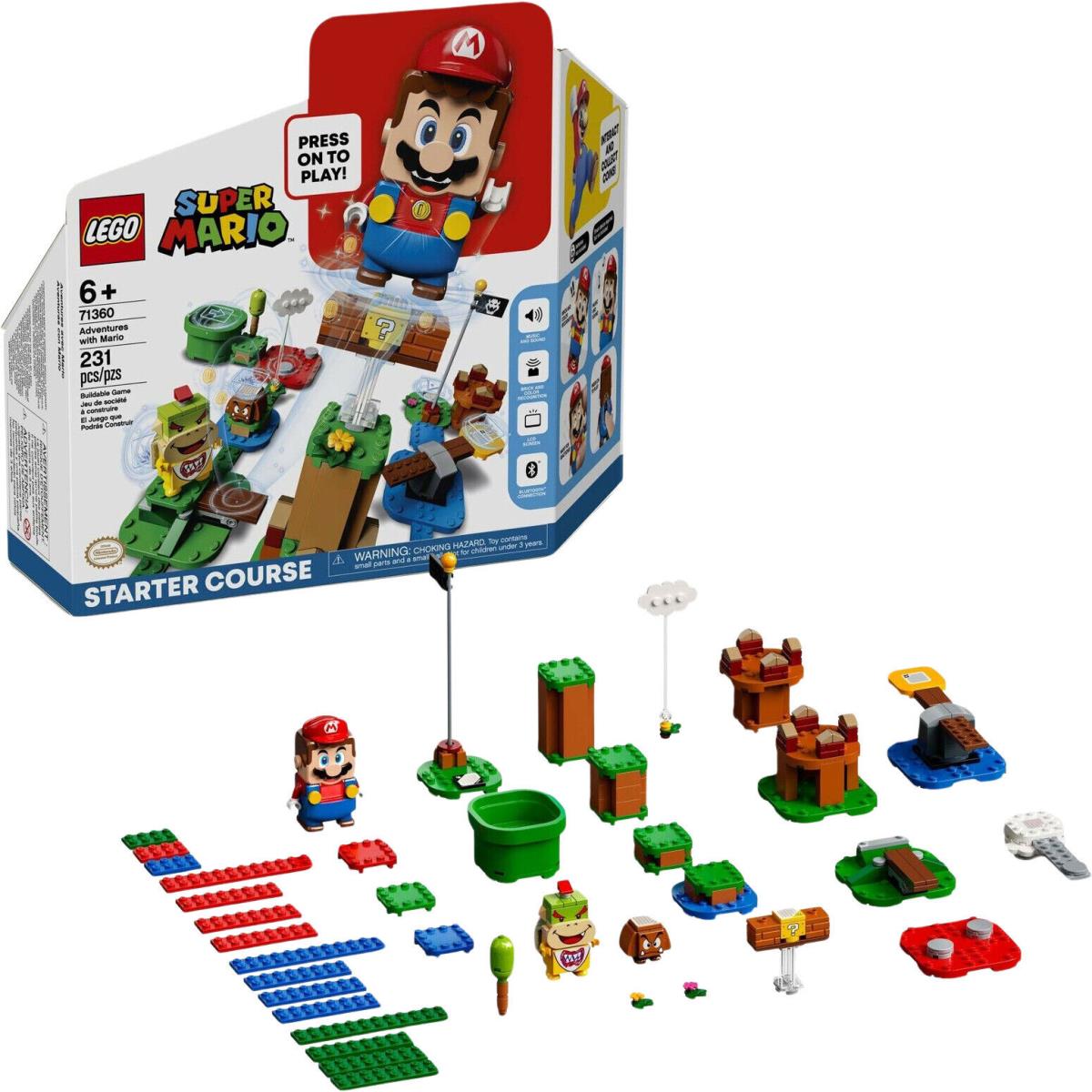 Lego Super Mario Starter Course 231pc - Adventures with Mario 71360