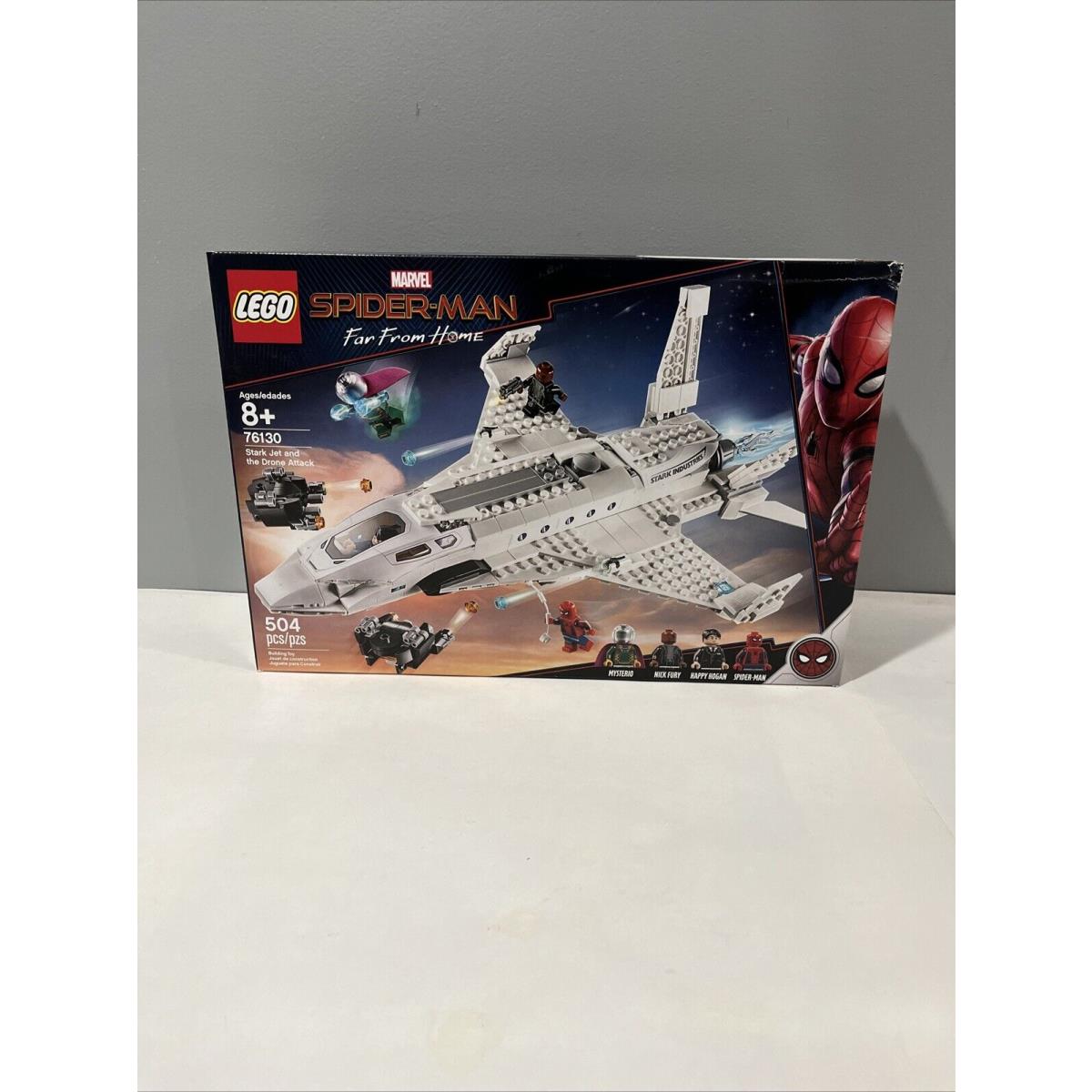 Lego 76130 Spider Man Stark Jet Drone Attack Box 504 Pieces