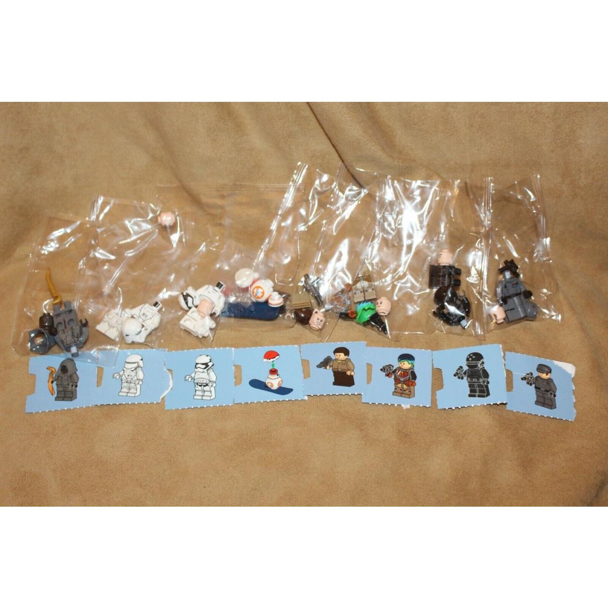 2017 Lego 75184 Star Wars Advent Set All 8 Minifigs Sabine Wren Packs