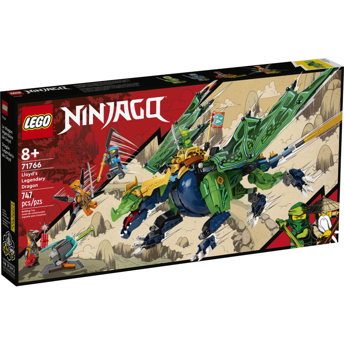 Lego 71766 Ninjago - Lloyd`s Legendary Dragon 757 Pieces + 4 Minifigures