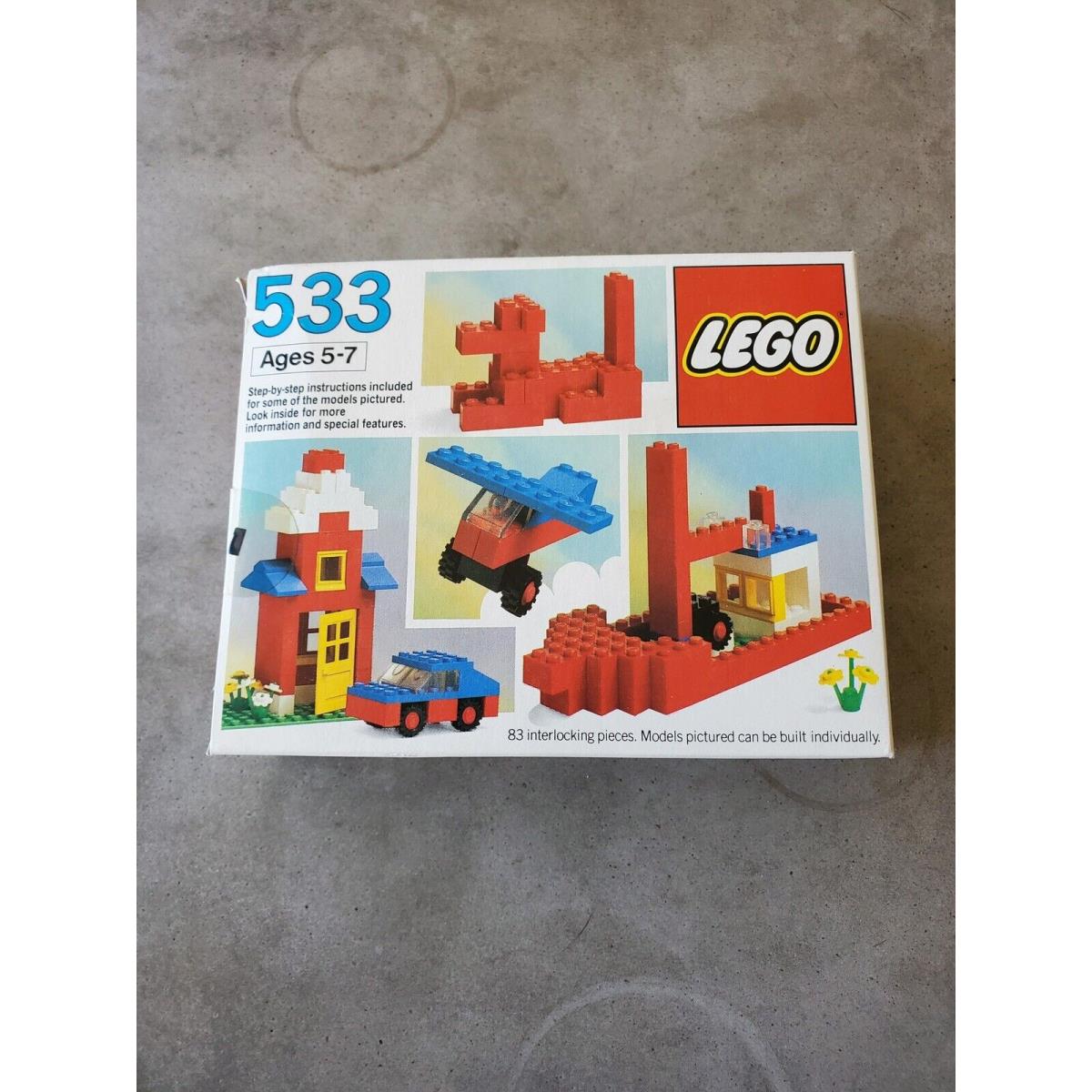 Vintage Lego Set 533 Basic Build 83 Pieces Complete Year 1984 Box
