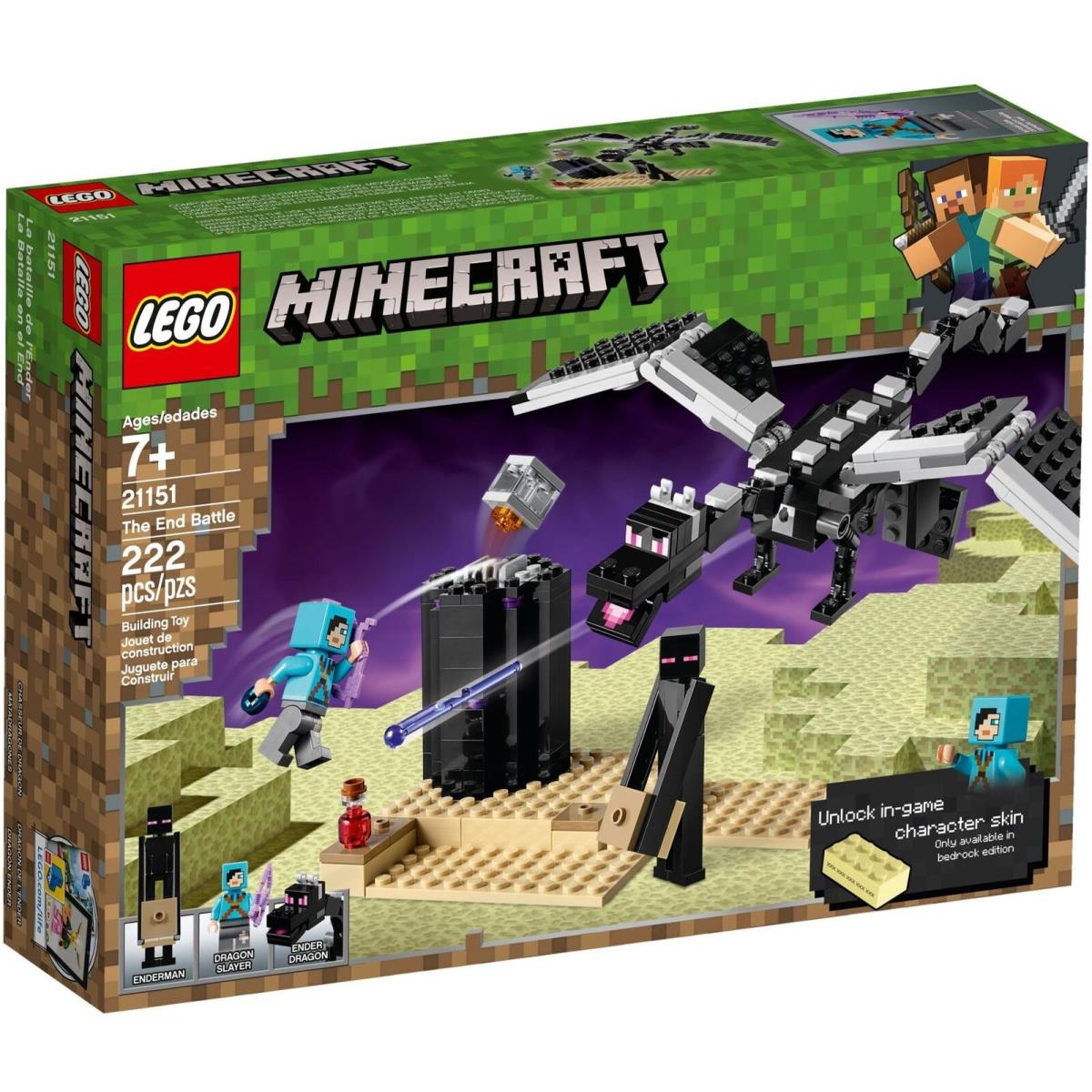 Lego Minecraft The End Battle 21151 Ender Dragon Box