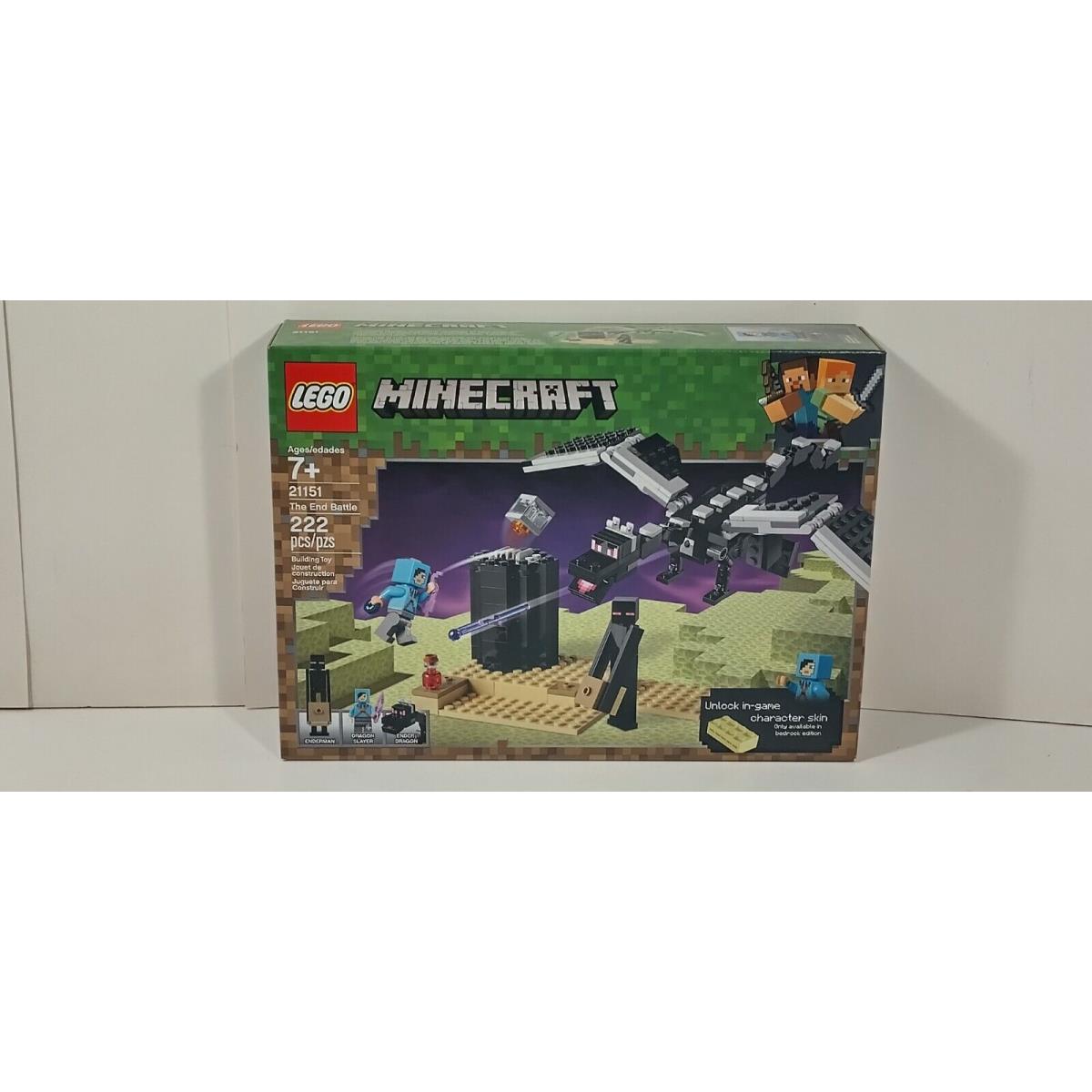 Lego Minecraft 21151 The End Battle . 222 Pieces 2019 Retired