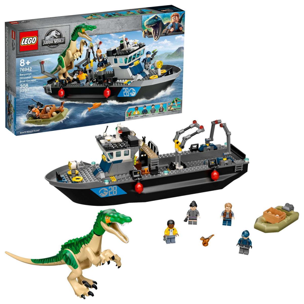 Lego Jurassic World Baryonyx Dinosaur Boat Escape 76942