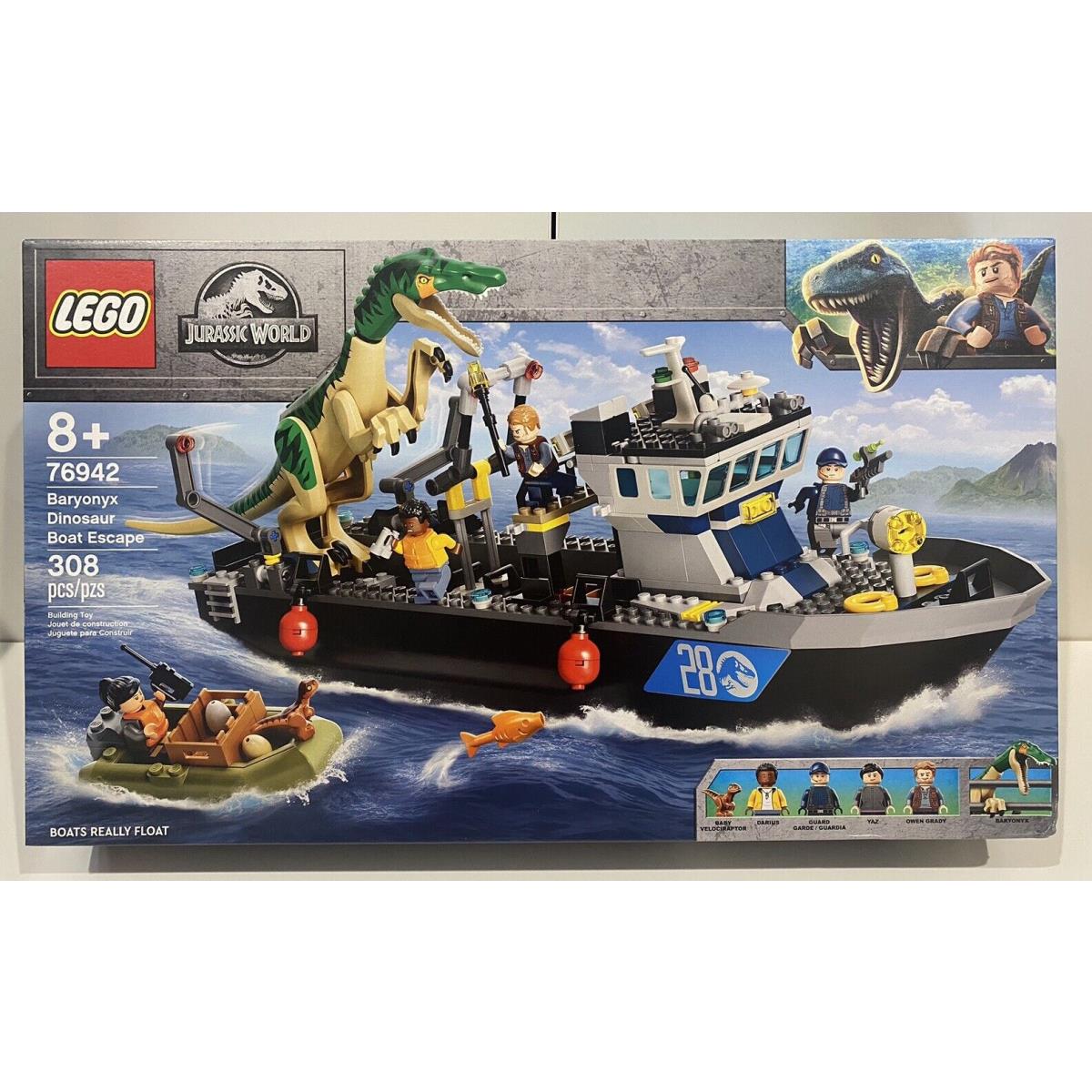 Lego Jurassic World: Baryonyx Dinosaur Boat Escape 76942 /sealed