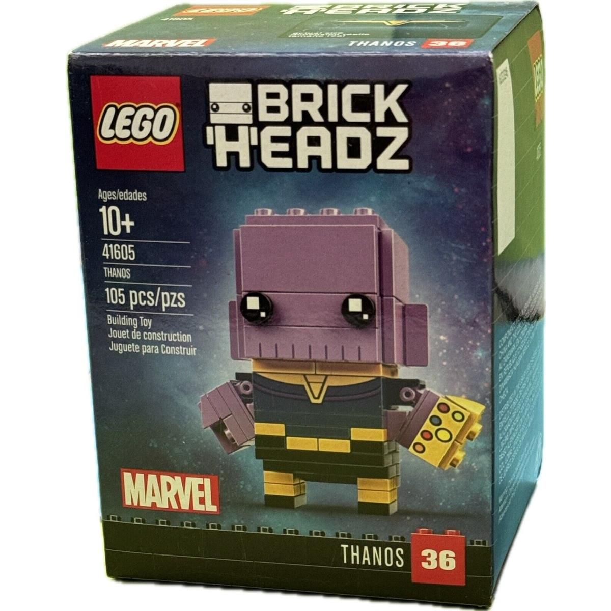 Lego Brick Headz 41605 Marvel 36 Thanos Box Retired