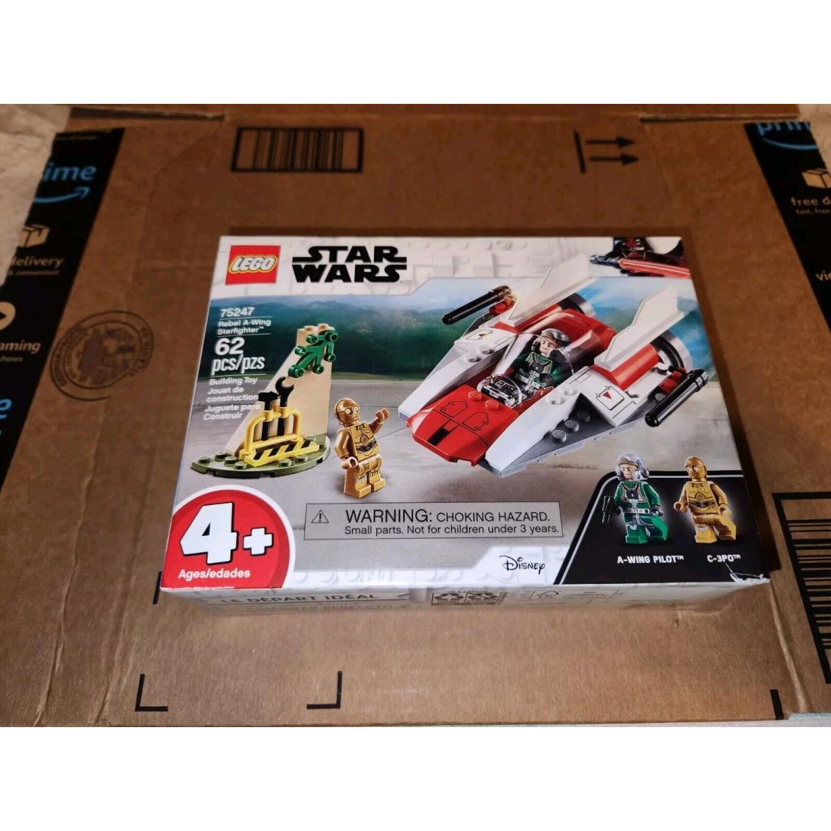 Lego Star Wars 75247 Rebel A-wing Starfighter - New/ Sealed/ Retired/ Box Flaw