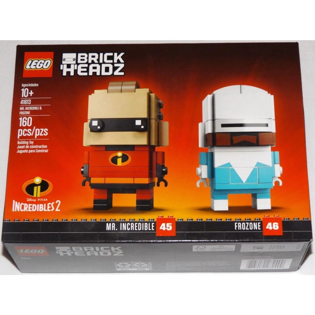 Lego 41613 Mr. Incredible Frozone 45 46 Brickheadz Incredibles 2 Disney