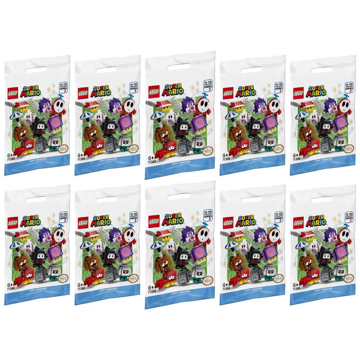 Lego 71386 Super Mario Character Packs Series 2 Complete Set of 10 Bags