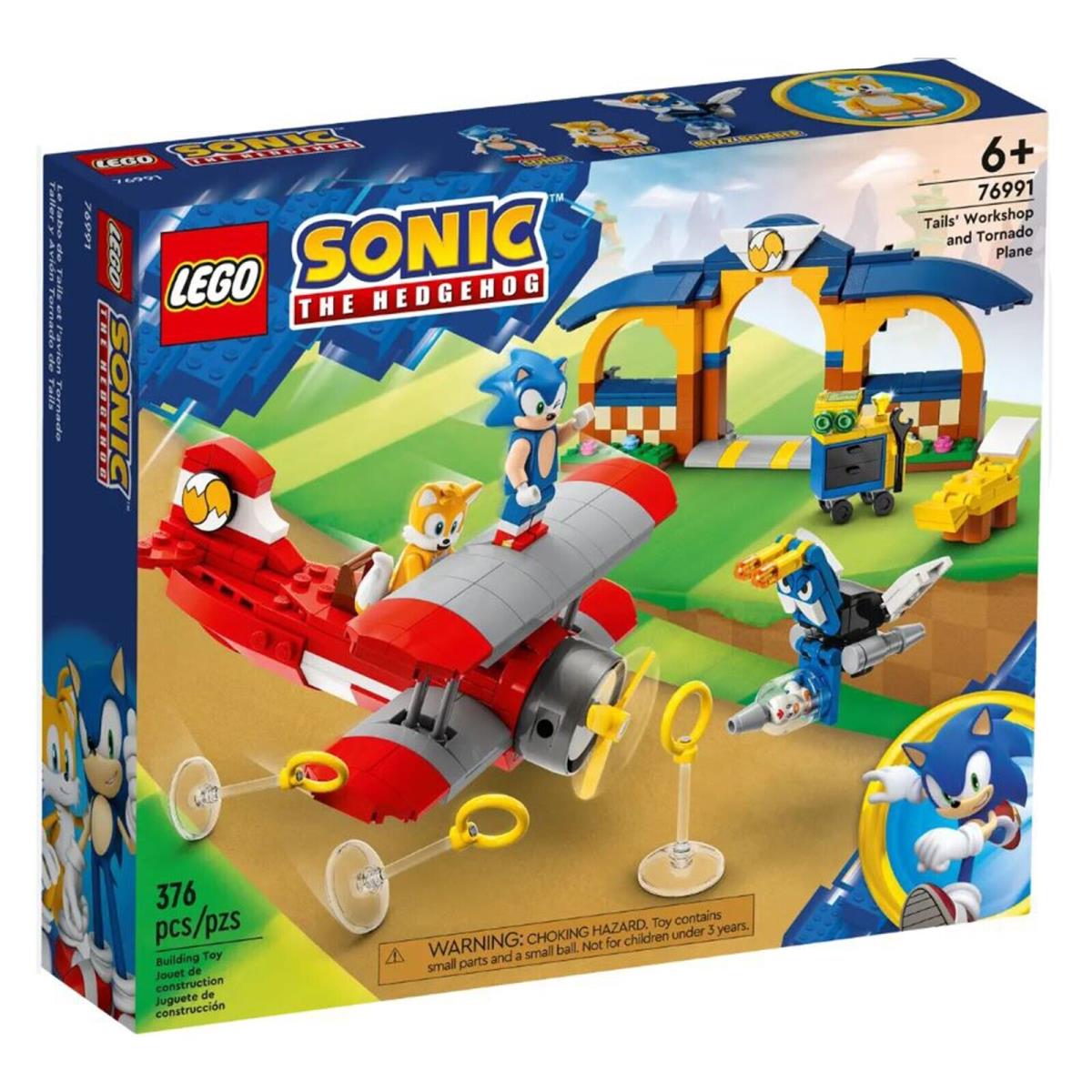 Lego Sonic The Hedgehog Tails` Workshop and Tornado Plane Building Set 76991