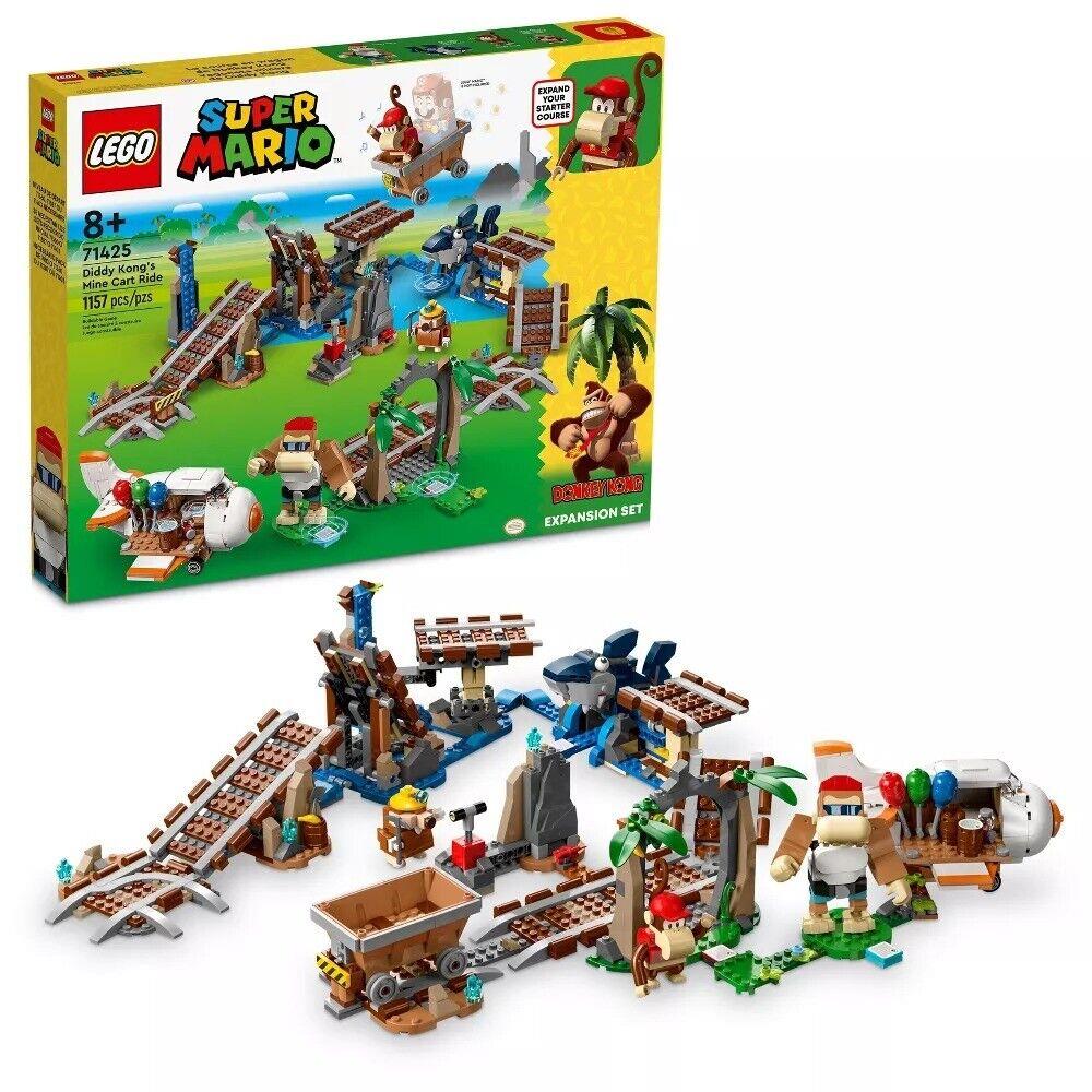 Lego 6425902 Super Mario Diddy Kong`s Mine Cart Ride Expansion Set 71425