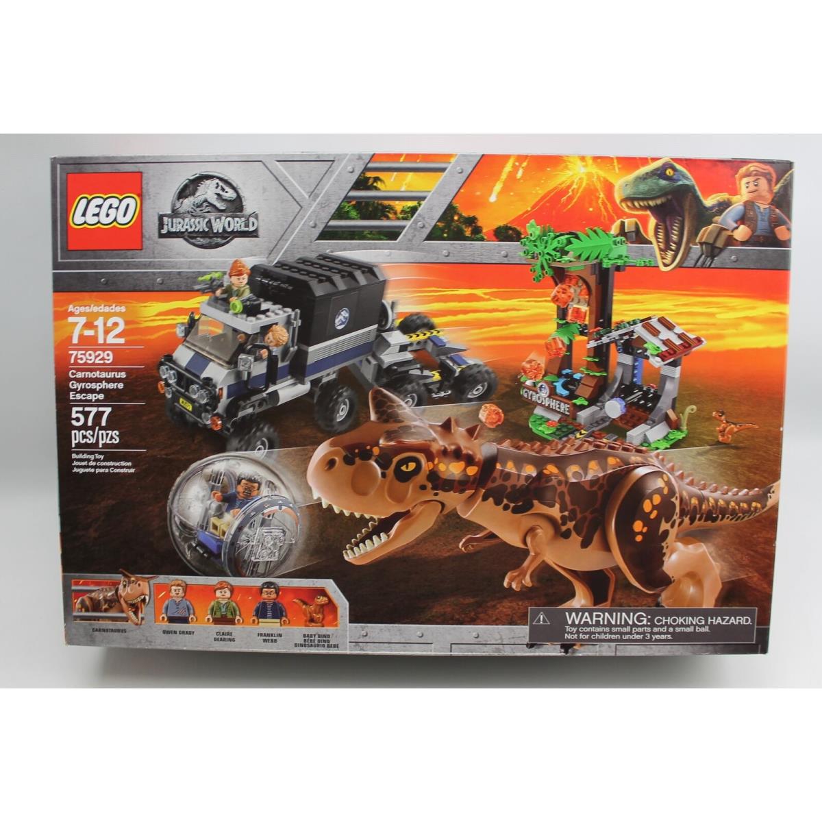 Lego Jurassic World Carnotaurus Gyrosphere Escape Set 75929