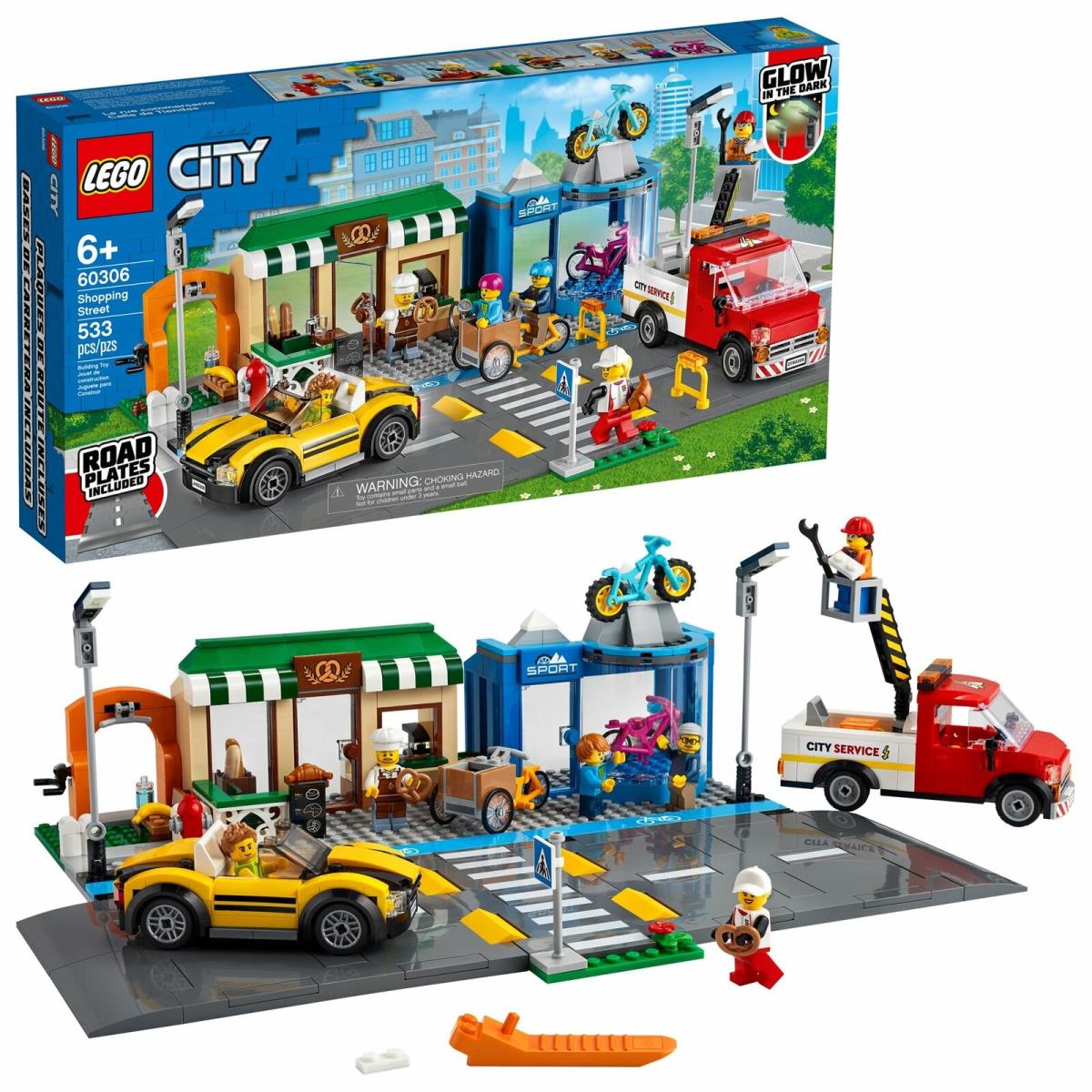 Lego City Shopping Street Cool Building Set 60306 533 Piece