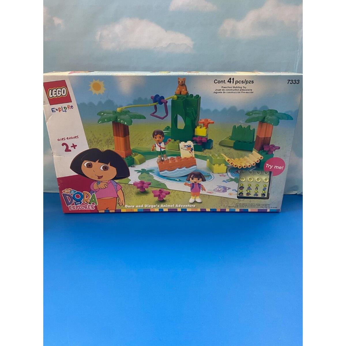Lego 7333 Duplo Dora The Explorer Dora Diego`s Animal Adventure Box