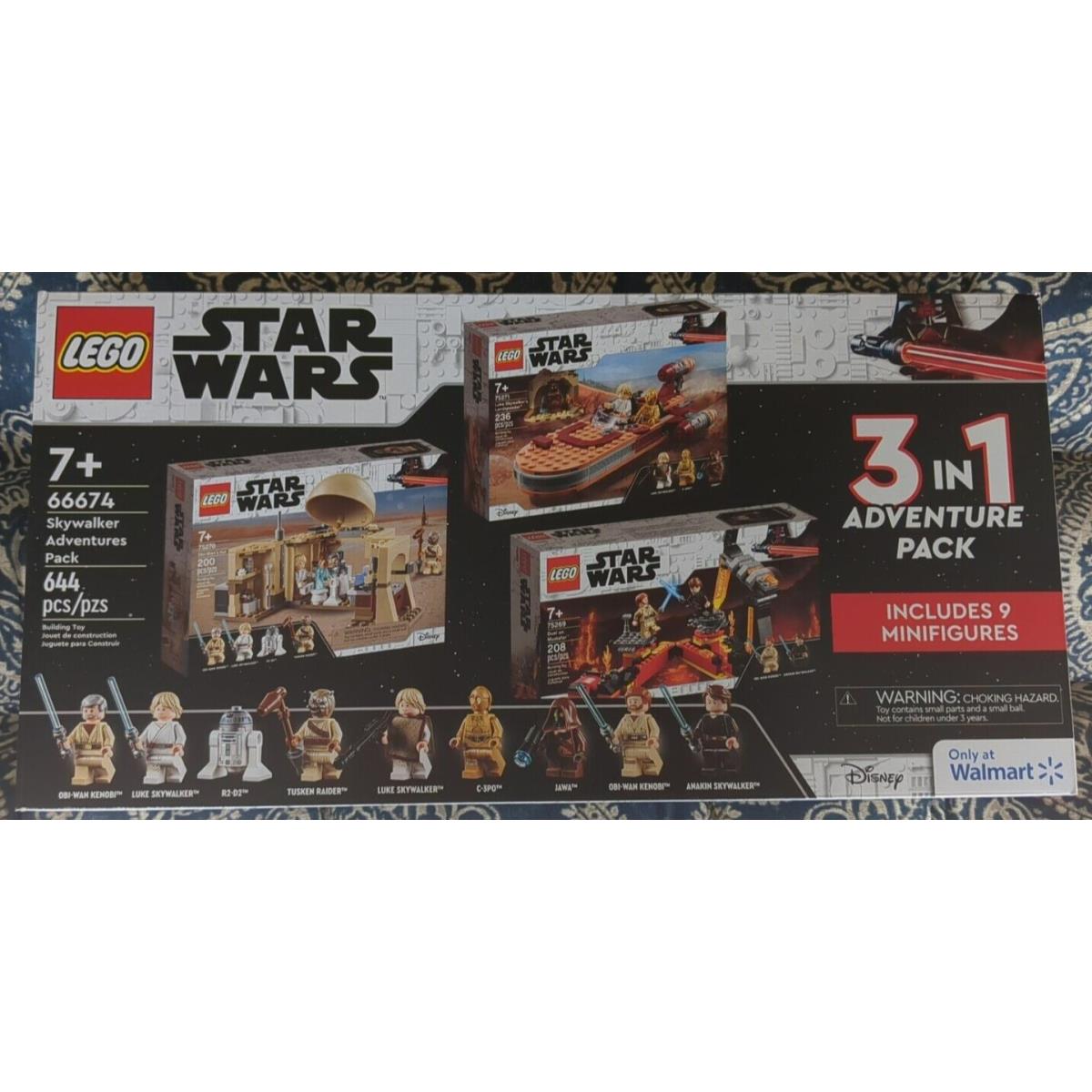 Lego Star Wars: Skywalker Adventures Pack 66674 3 Sets 9 Minifigs