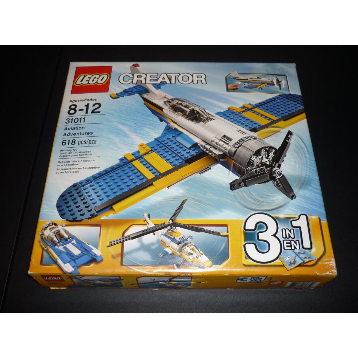 Lego Creator 31011 Aviation Adventures 618 Pieces Mib
