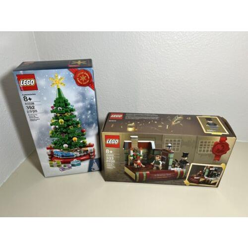 Lego Store Exclusive Christmas Tree 40338 Charles Dickens 40410 Sets