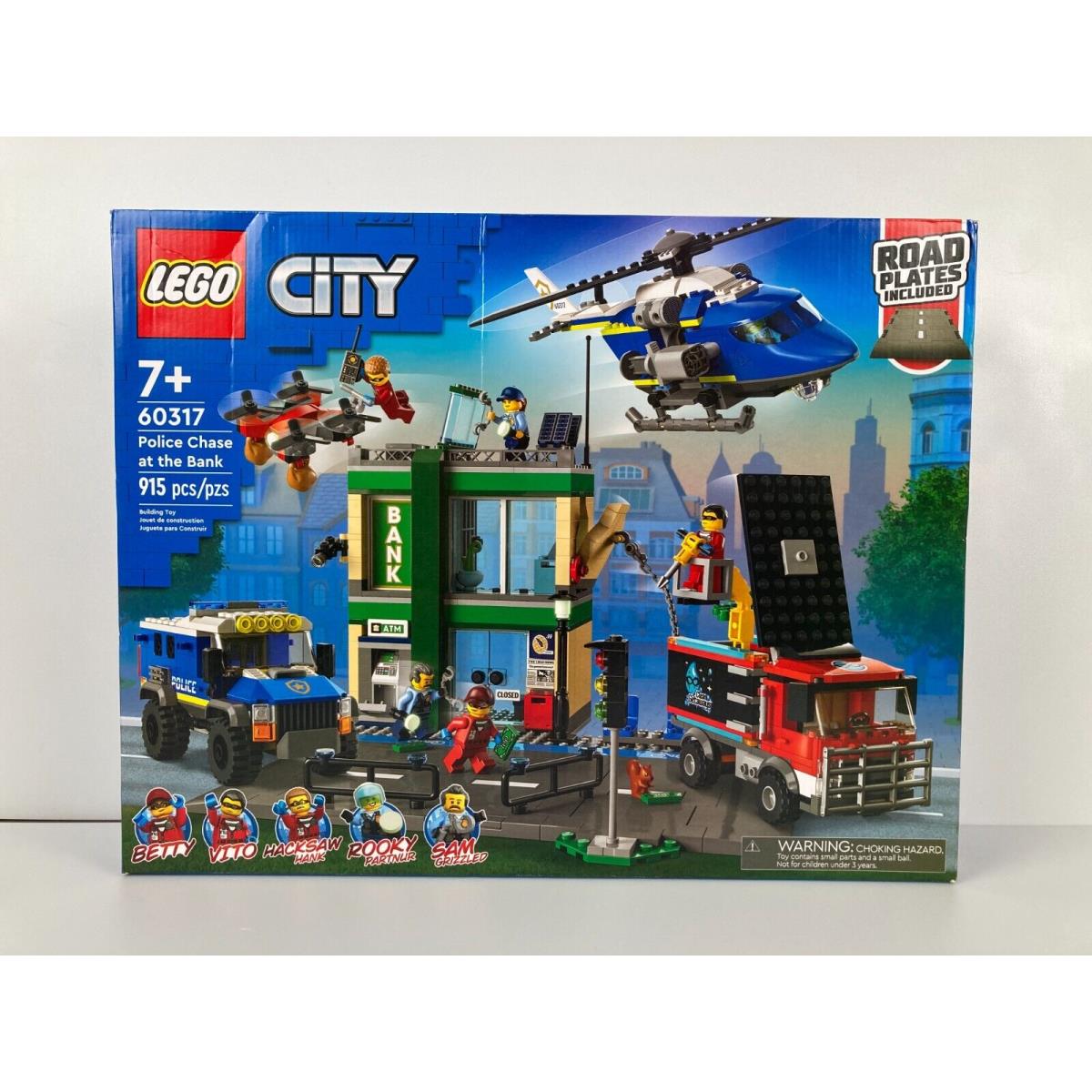 Lego City Police Chase at The Bank Set Model 60317 915pcs Collectible