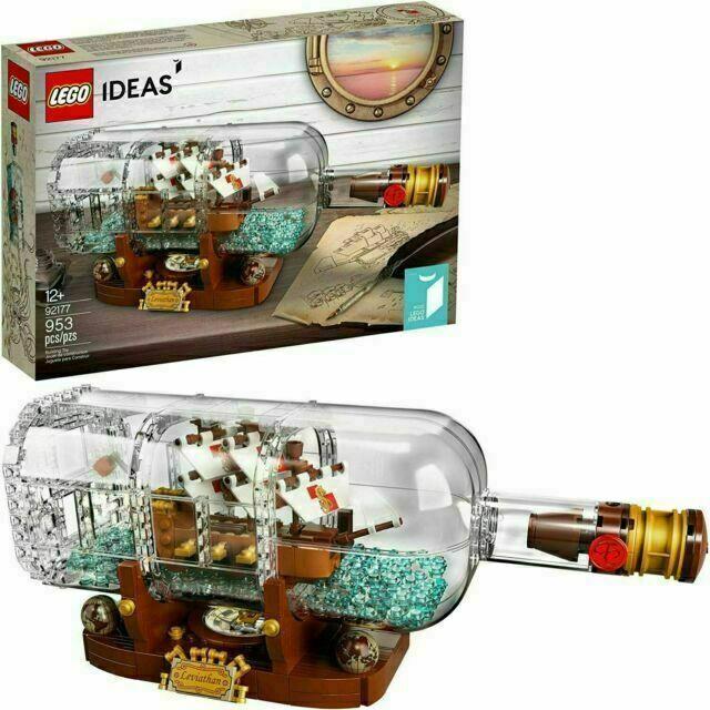 Lego Ideas Ship in a Bottle Building Kit 92177 Gift Collectible Display Set