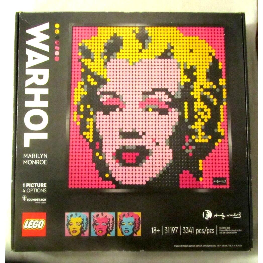 Lego Art 31197 Andy Warhol Marylin Monroe 3341 Piece Set Retired Nip