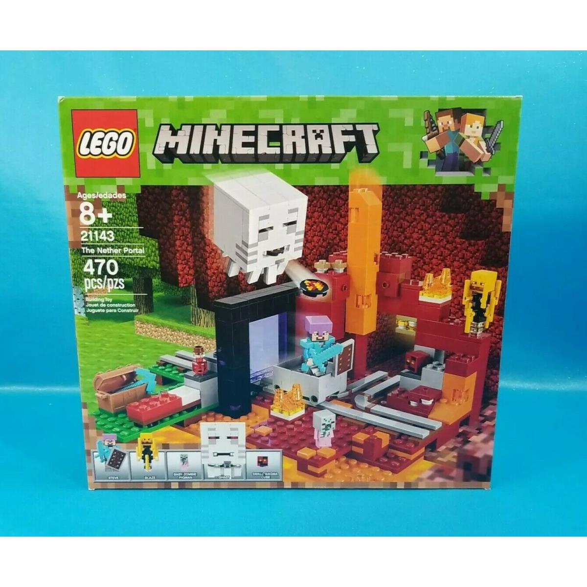 Lego Minecraft 21143 The Nether Portal Retired 470pc Set 2018
