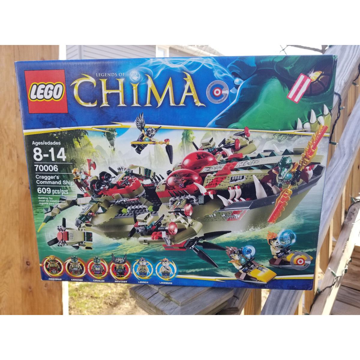 Lego 70006 Chima Craggers Command Ship Chi Minifigures Tribe Lion Plane Boat Usa