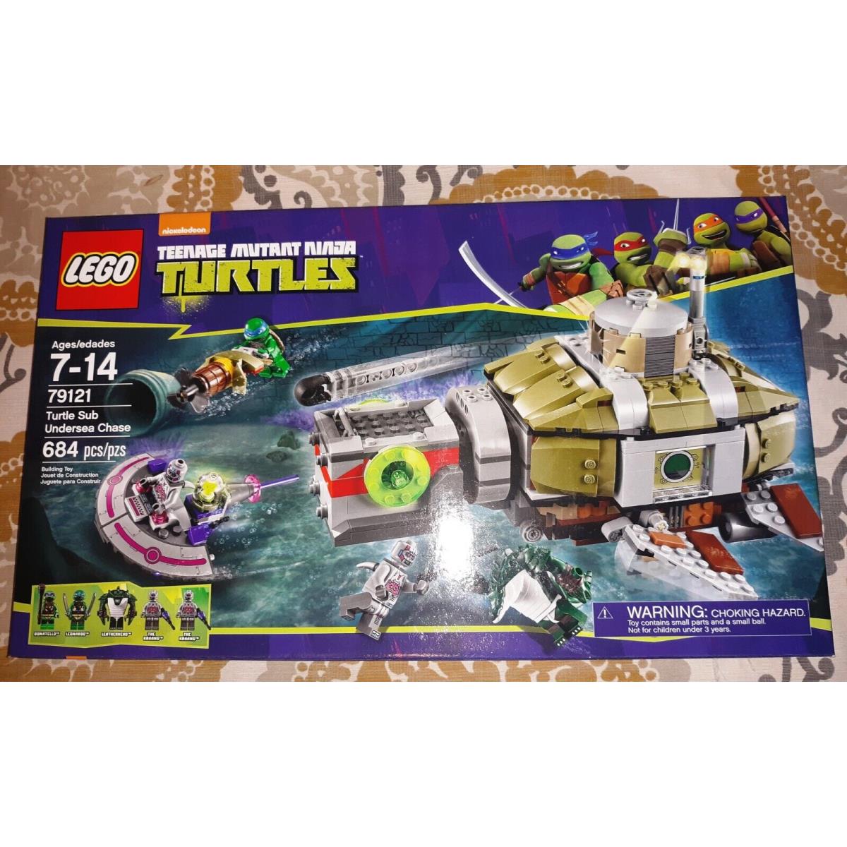 Lego 79121 Tmnt Turtle Sub Undersea Chase 684pcs Retired
