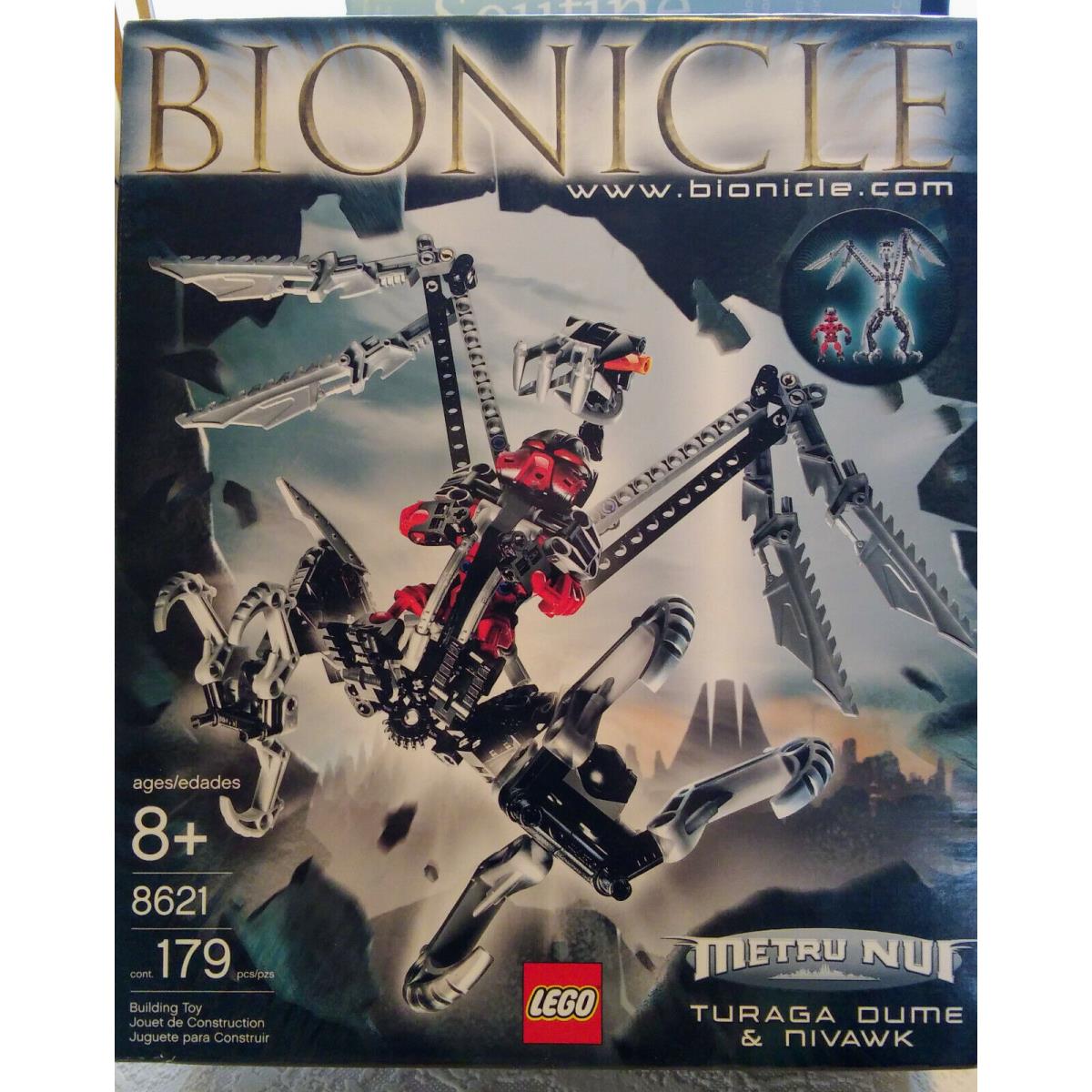 New-lego Bionicle Warrior Metru Nui Turaga Dume Nivawk 8621 Rare Collectable