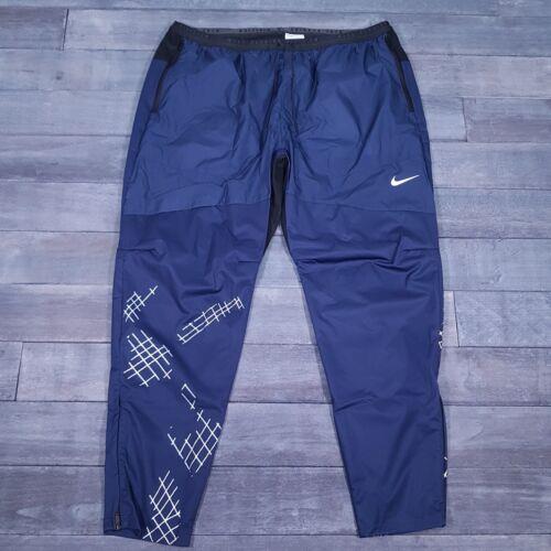 Nike Storm-fit Run Division Phenom Elite Running Pants Mens 2XL Blue Reflective