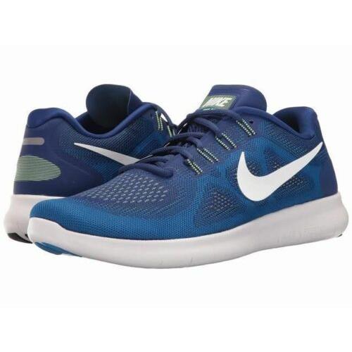 Nike Free RN 2 Men`s Running Shoe Deep Royal Blue/ White Size 6.5 M