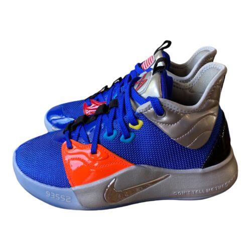 Nike PG 3 Nasa Apollo 14 Clipper Blue Paul George Basketball Shoes SZ M 4/ W 5.5