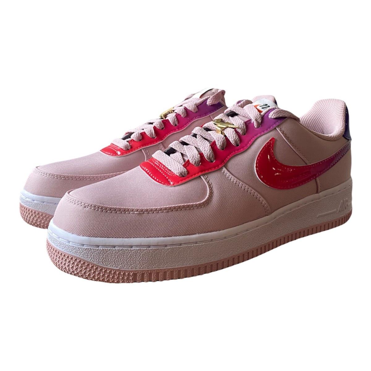 Nike Air Force 1 ID By You Custom Rose White Shoes DQ1245-991 - Women`s Size 9.5 - Multicolor