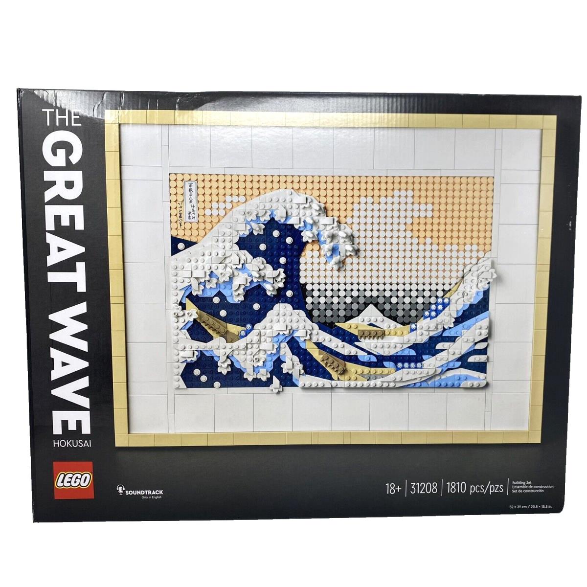 Lego Art Hokusai The Great Wave 31208 Building Set Japanese Wall Art Craft Kit