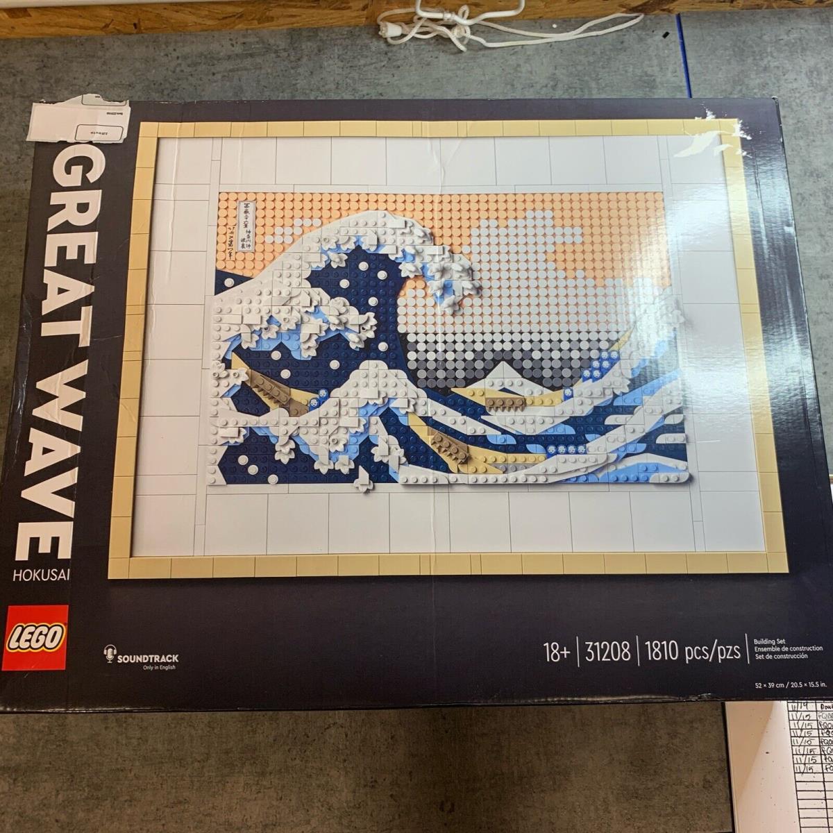 Lego Art Hokusai The Great Wave 31208 Building Set Japanese Wall Art Craft Kit