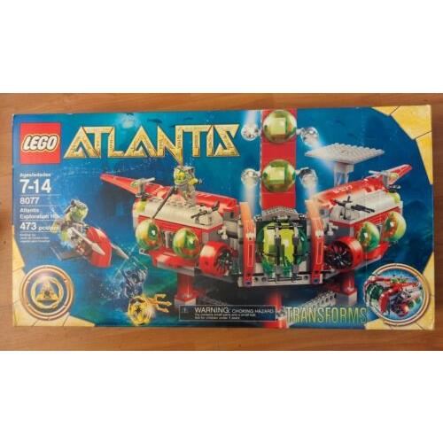 Lego 8077 Atlantis Exploration HQ Retired Set