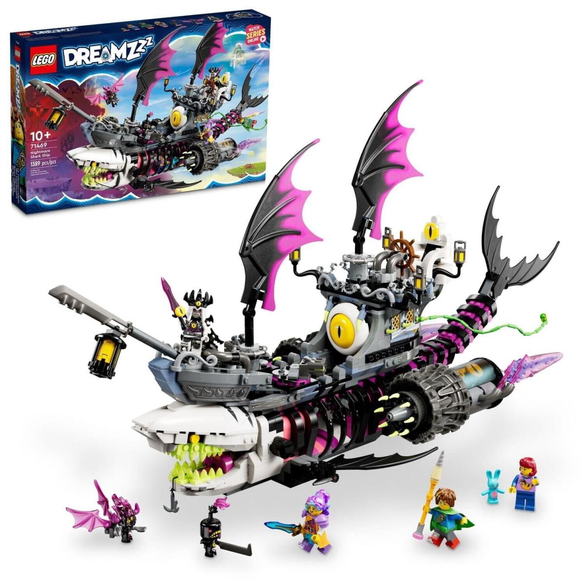 Lego 71469 Dreamzzz Nightmare Shark Ship Building Toy Set 1389 Pieces