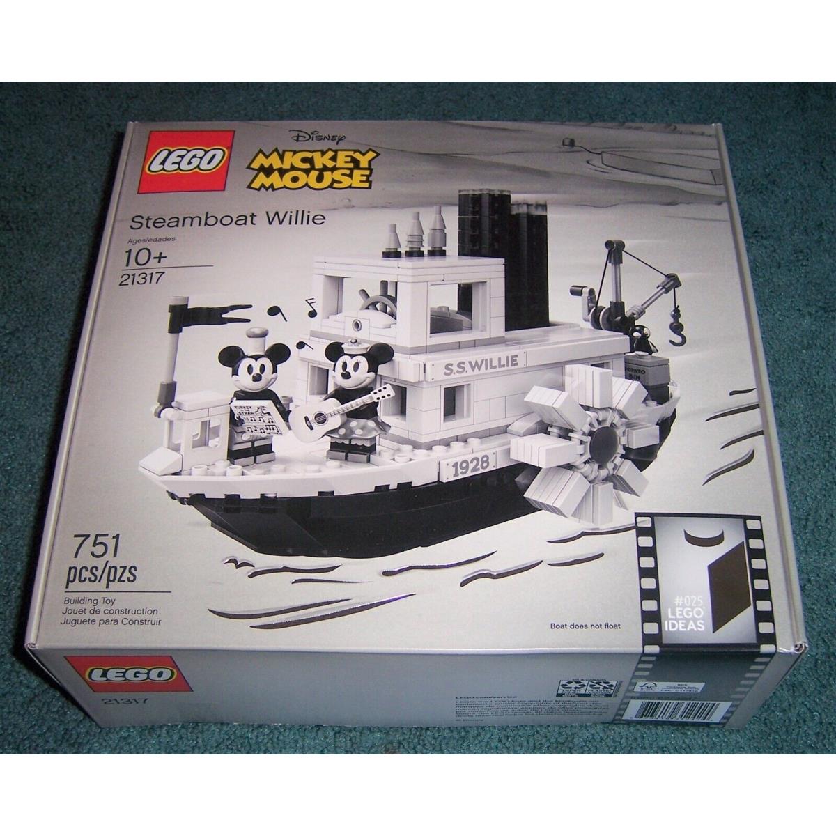 Lego Disney Ideas Steamboat Willie 21317 Set Mickey Mouse Minnie Boat