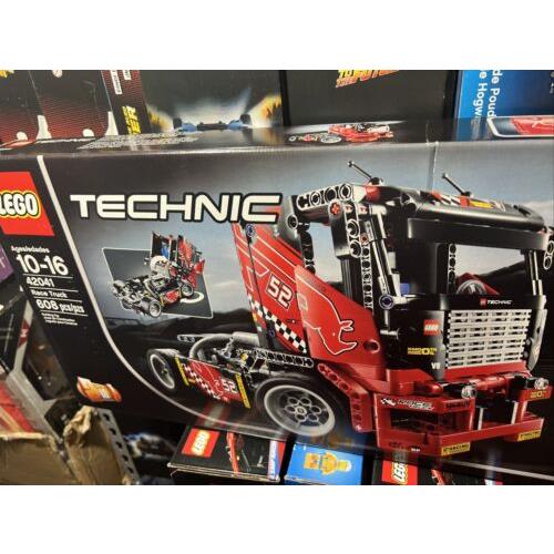 Lego 42041 Race Truck Car Technic 2 In 1 Trailer Brick Set Wear Box