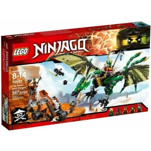 Lego Ninjago The Green Nrg Dragon 70593 Box Bucko Cyren Lloyd Cole