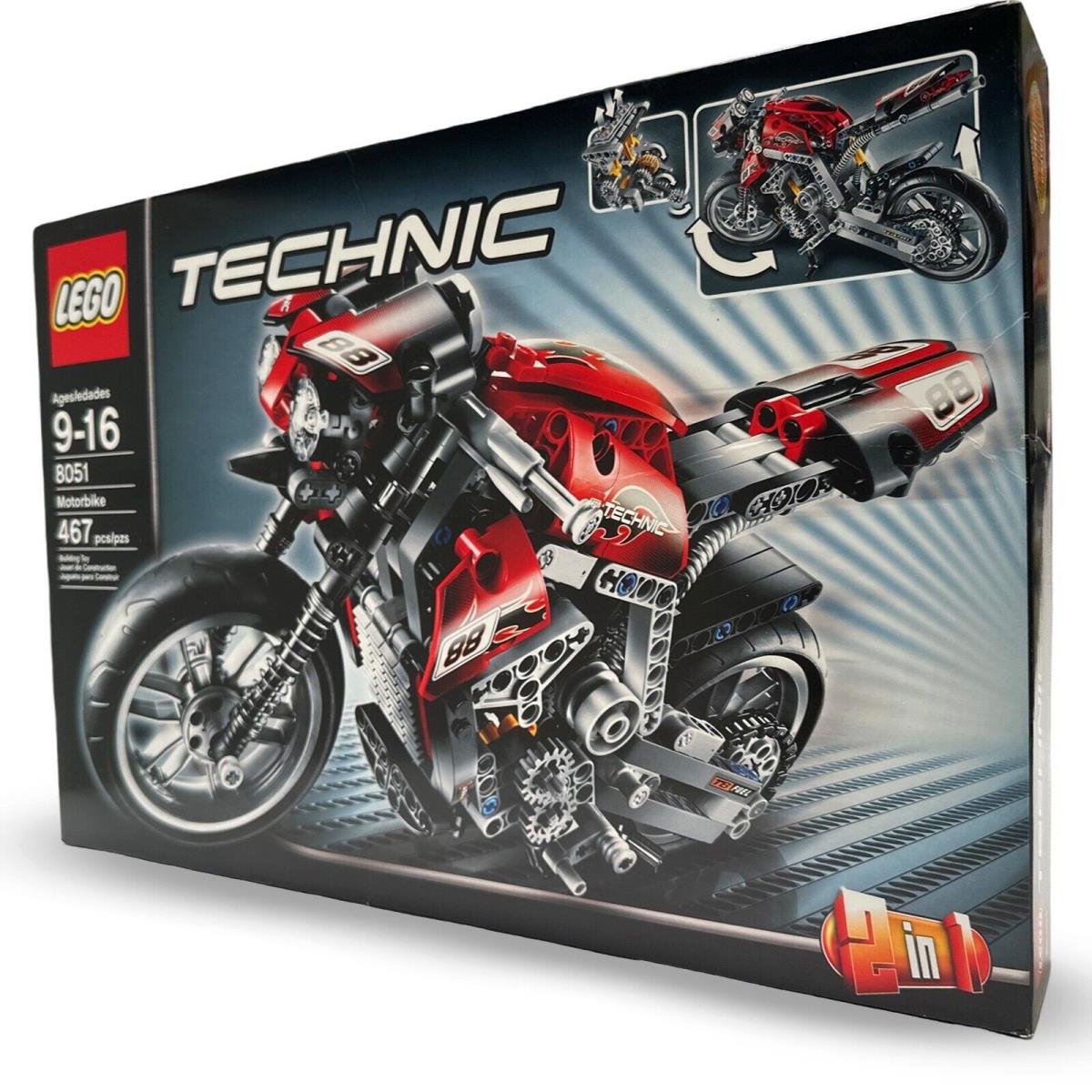 Lego 8051 Technic Motorbike Chopper Motorcycle Retired New/sealed