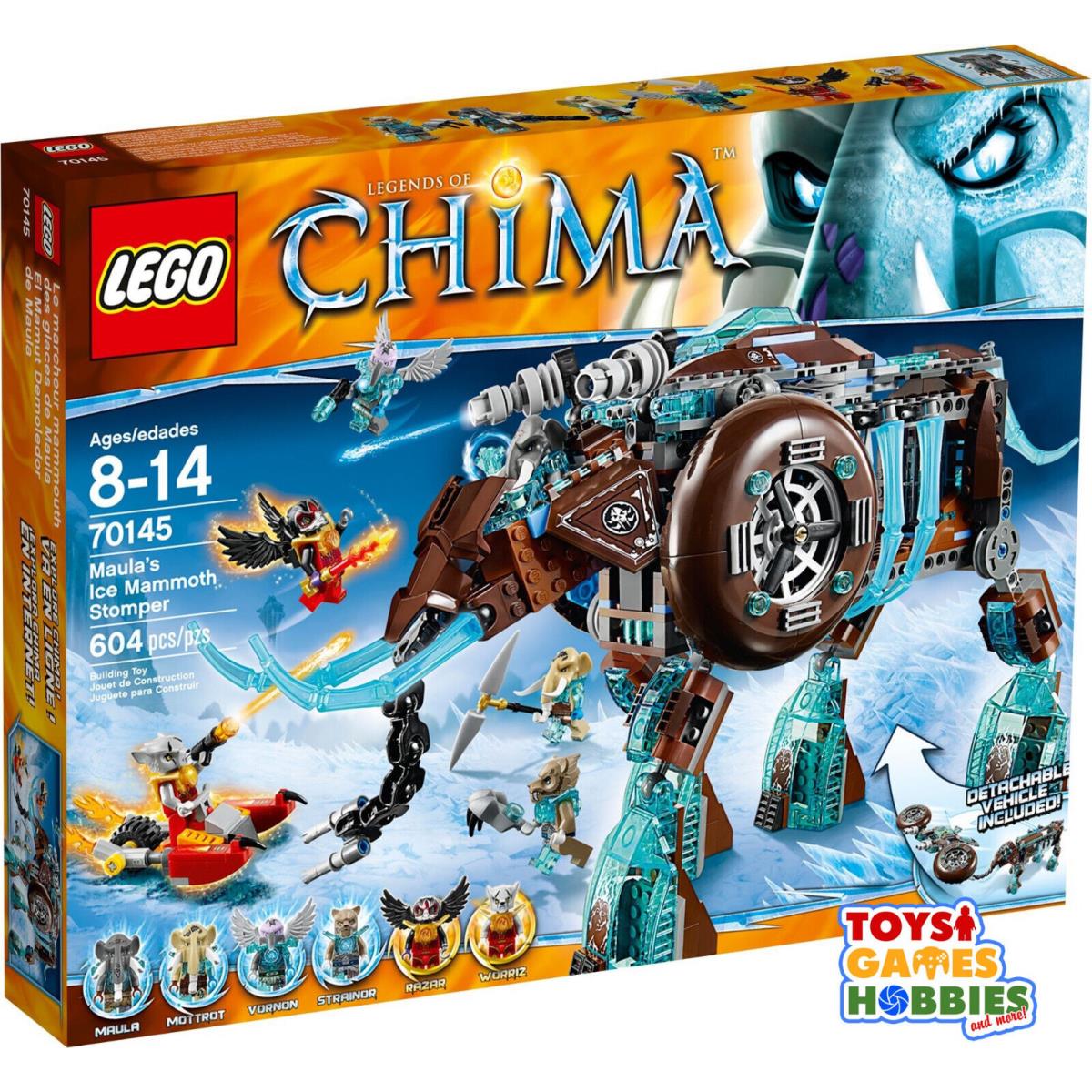 Lego Legends of Chima Maula`s Ice Mammoth Stomper 70145 Worriz Razar Maula