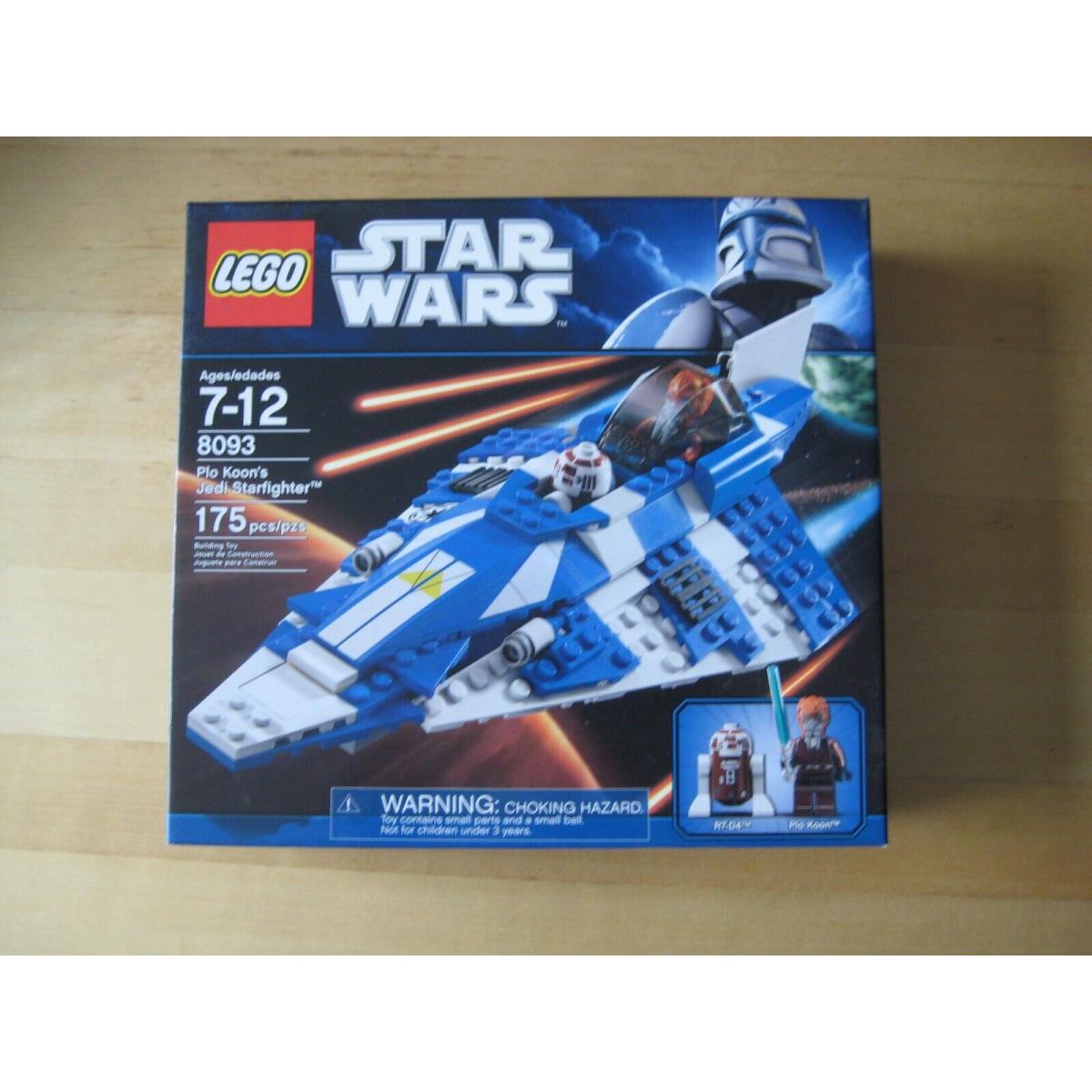 Lego 8093 Star Wars Plo Koon`s Jedi Starfighter Retired Set