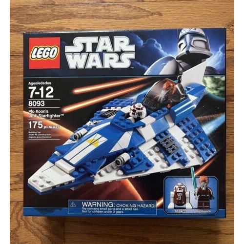 Lego 8093 Star Wars Plo Koon`s Jedi Starfighter New/sealed Box