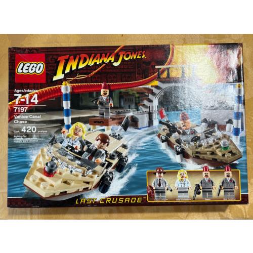 Lego 7197 Venice Canal Chase W/ Manual Indiana Jones Last Crusade Boats Complete