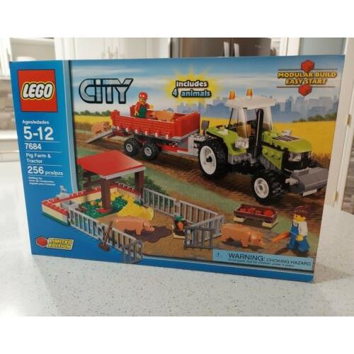 Lego City Pig Farm Tractor 7684 Town Creator Green Ranch Animal Pet Farmer