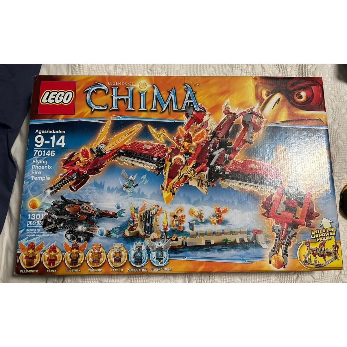 Lego Chima Flying Phoenix Fire Temple 70146 Retired