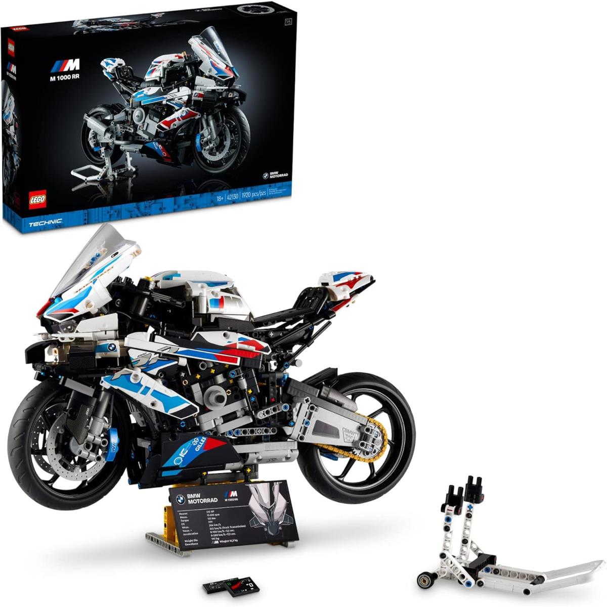 Lego Technic Bmw M 1000 RR 42130 Motorcycle Model Kit For Adults